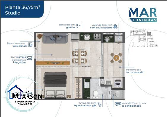 Apartamento à venda com 1 quarto, 35m² - Foto 21