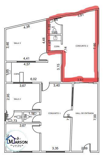 Conjunto Comercial-Sala para alugar, 100m² - Foto 18