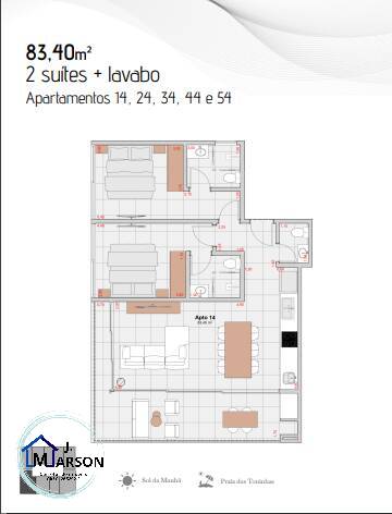 Apartamento à venda com 1 quarto, 54m² - Foto 15