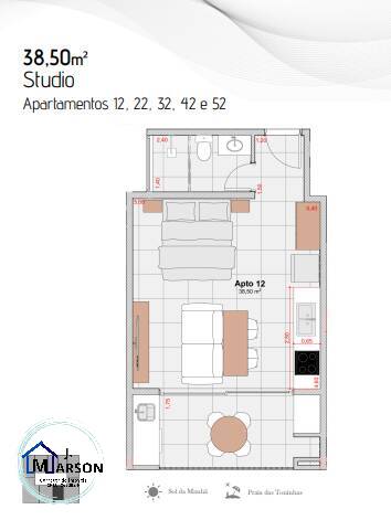 Apartamento à venda com 1 quarto, 54m² - Foto 22