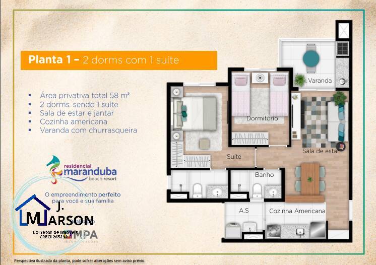 Apartamento à venda com 2 quartos, 58m² - Foto 42